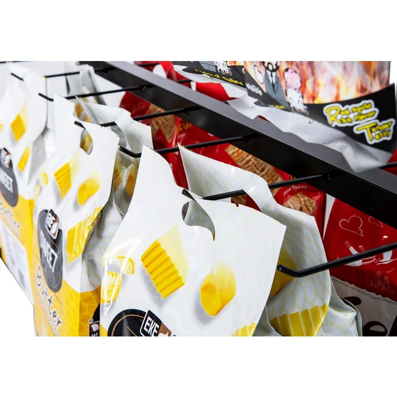 High quality hot selling hanging item retail shop fitting metal snack display rack