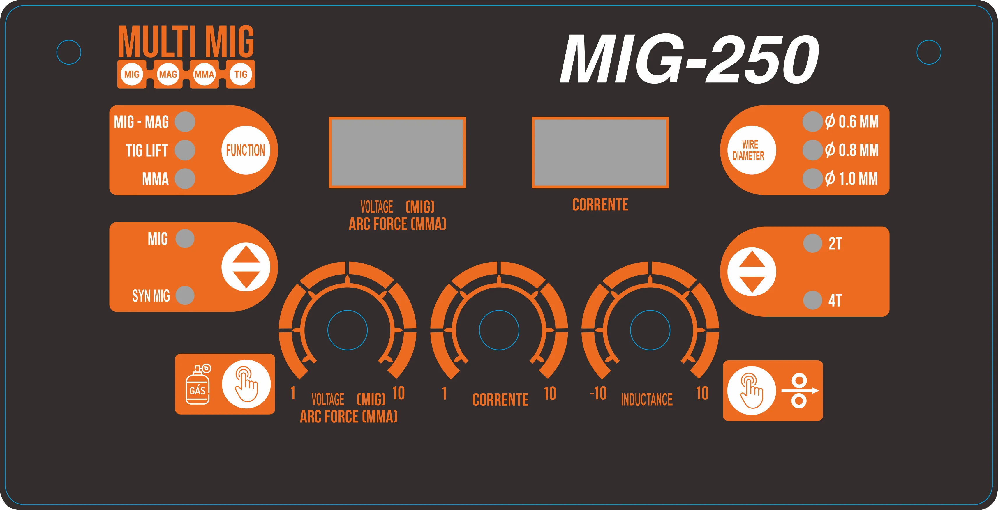 220 В сверхмощный MIG/TIG/MMA 3 в 1 инвертор MAG CO2 сварочный аппарат MIG-250 15 кг с положением газового баллона