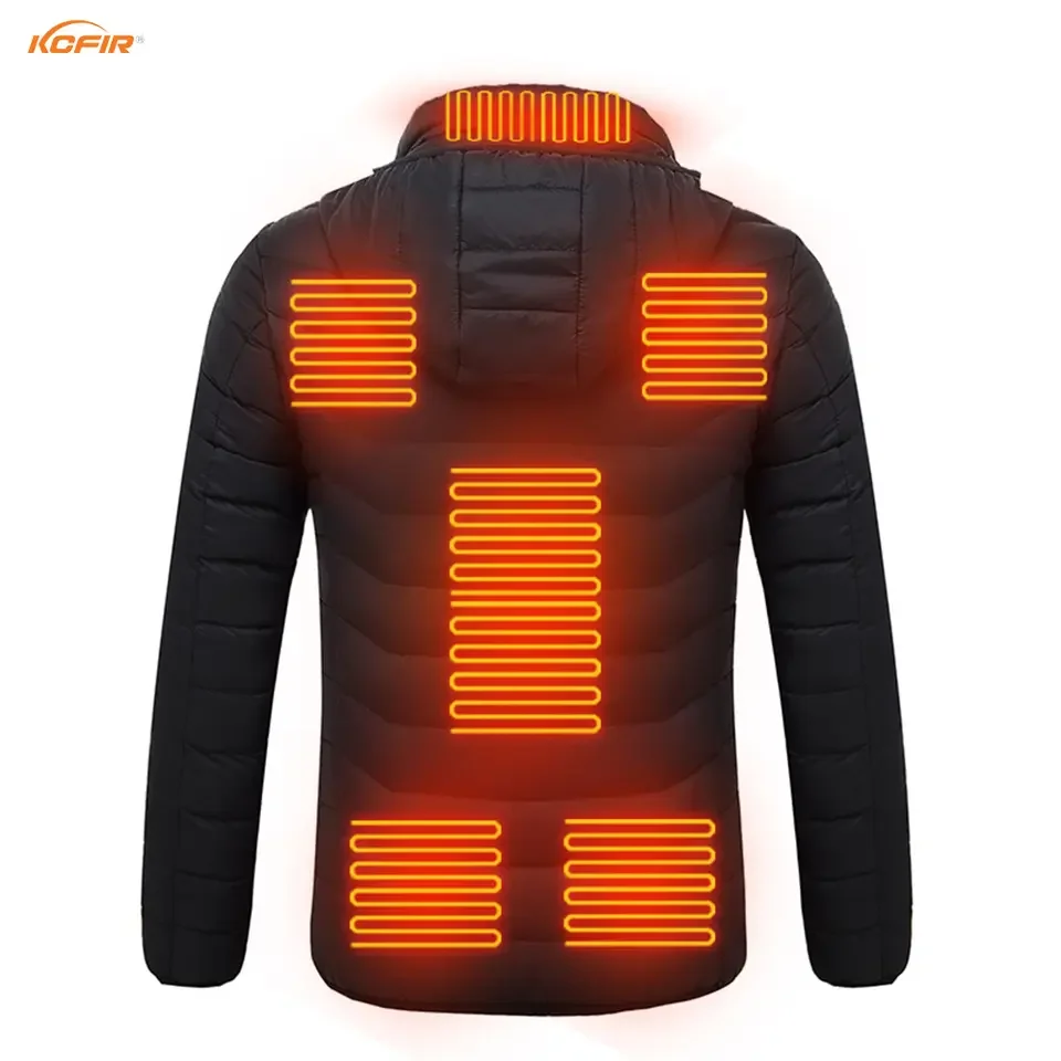Custom Rechargeable Black Work Ski Riding Fleece Electric Usb Heater Jacket Winter Jacket Supplier With Heated For Men