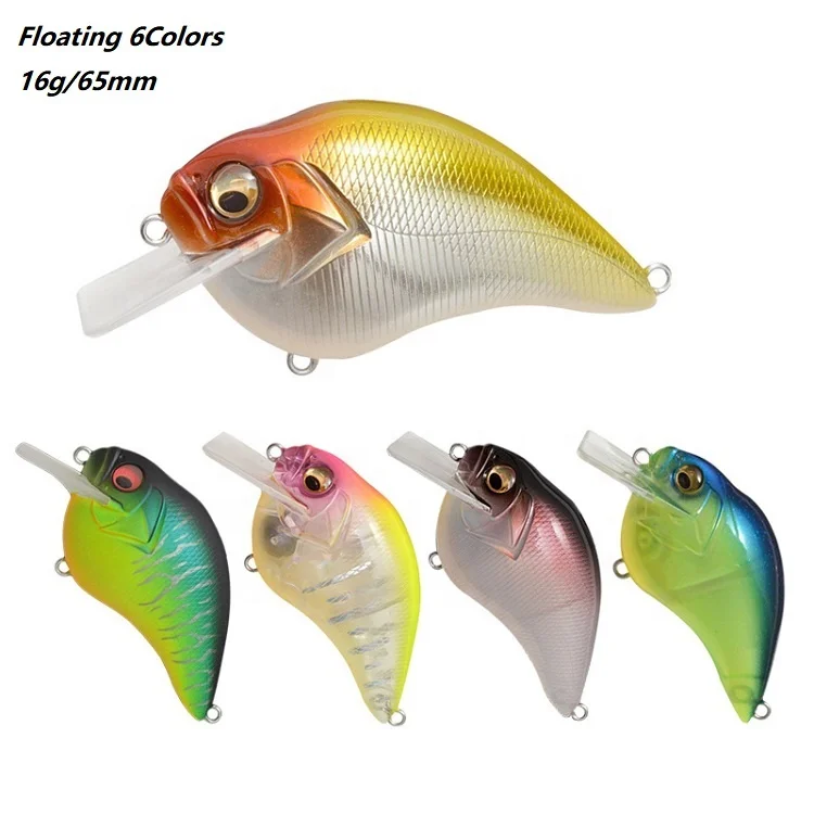 Оптовая продажа Высококачественная пресноводная мини-кренкбейт 65 мм 16 г твердая приманка плавающая наживка для ловли окуня
