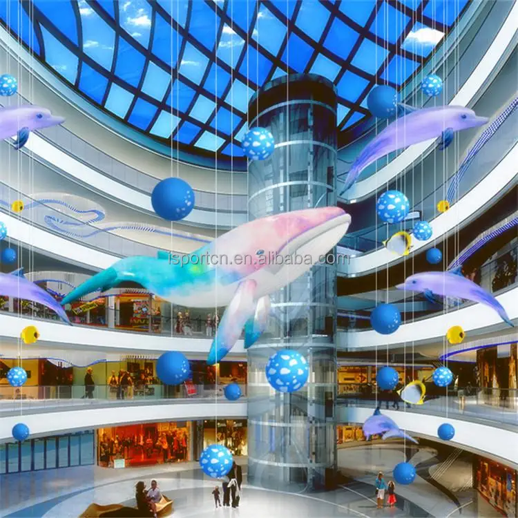 Outdoor display animal model giant inflatable blue whale for sale