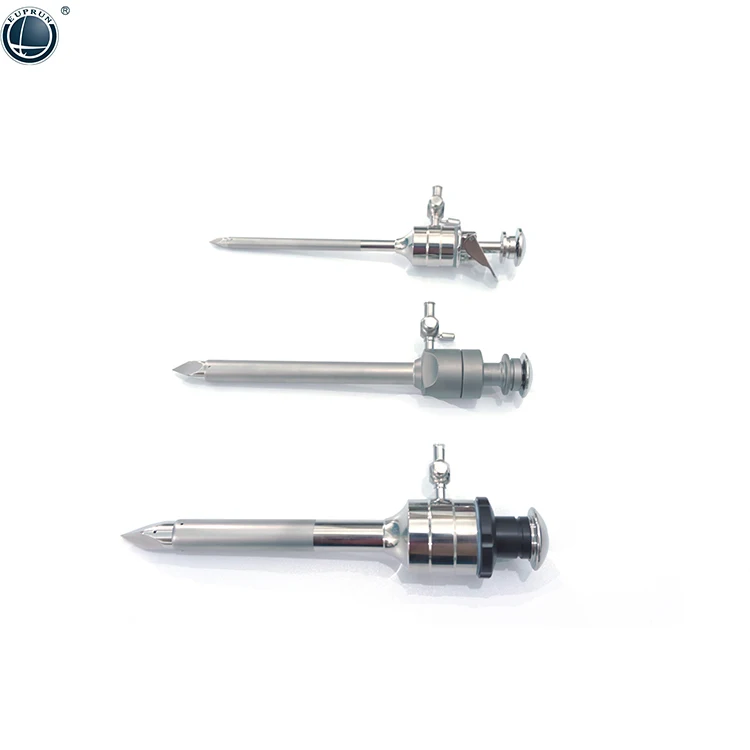 Euprun Laparoscopic surgical instruments of 10mm Laparoscopic Reusable Trocars and Sleeves with good quality