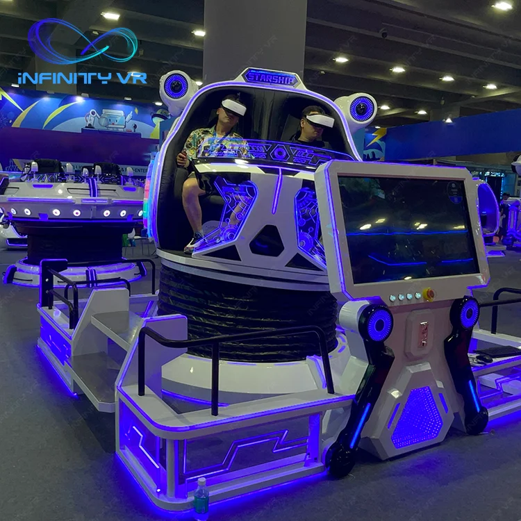 Virtual Reality 9D 2 Seats 360 Degree Rotating 9d VR Cinema Virtual Reality 3D Videos VR Arcade Game Machine Wholesale VR