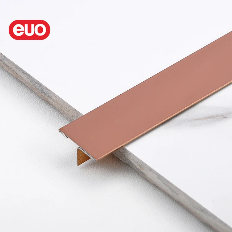 euo 20mm width grooving stainless steel tile trim for wall for ceiling t floor transition strip