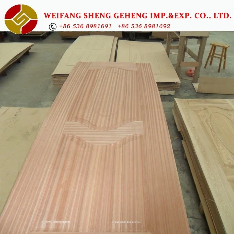 White Oak / Natural Teak Veneer HDF doorskin size 2150x650/750/850/950/1050mm