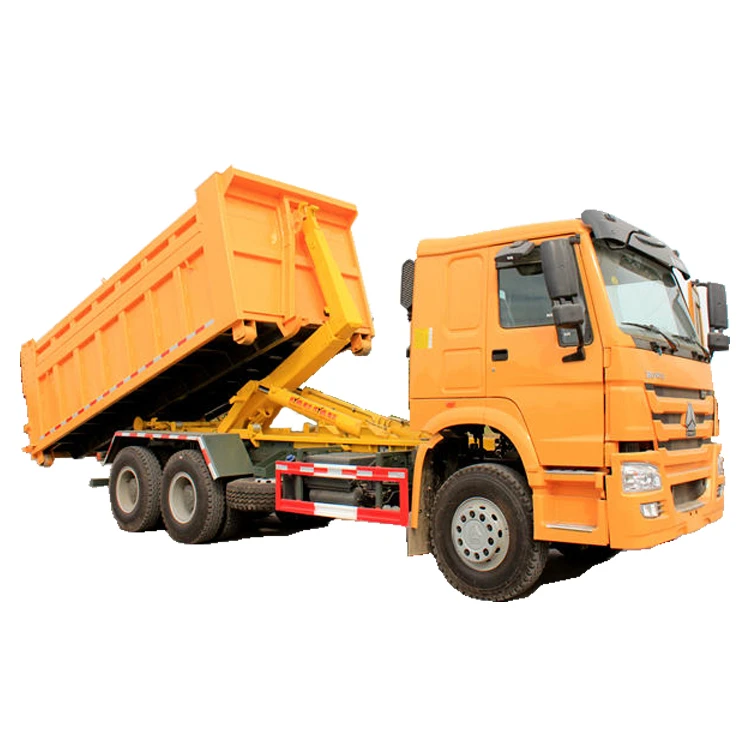 
Hook arm garbage truck LHD RHD used lift hook bin rubbish truck howo chassis 4x2 cheaper price 