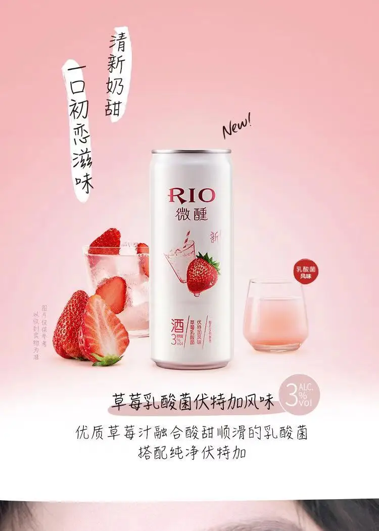 Предварительно смешанный коктейль RIO Rui Ao tiпсис 330 мл с низким содержанием спирта Типсы для девушек вино