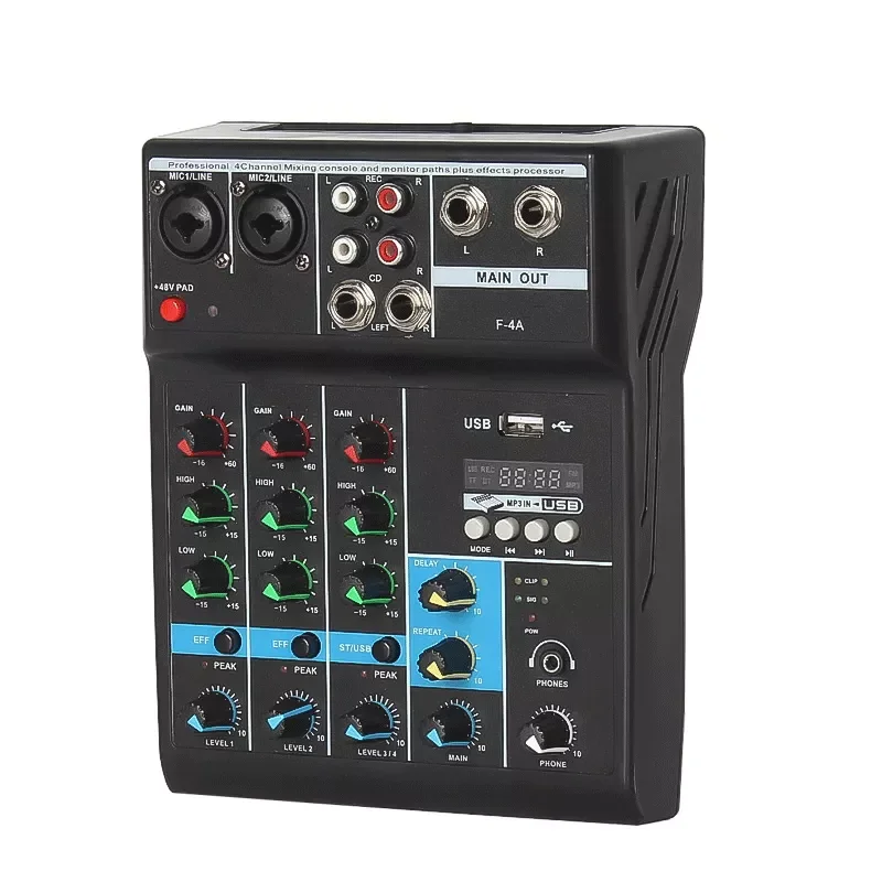Lane F4-A power mixer professional amplifier amplifier mixer audio with equalizer mini mixer audio for podcast
