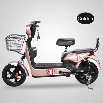 
Hot Sale Wholesale 350W 14inch 48V Adult Male Female Student Electric Bicycle Shock Absorber Pedal Support Road Bike 