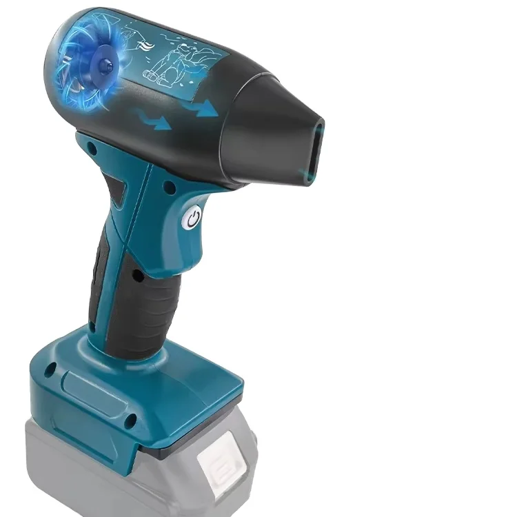 Portable Violent Turbo Fan Jet Blower 4-Speed Wireless Handheld Fan Compatible for Mil waukee/Dew alt/Ma kita18v 20v li battery