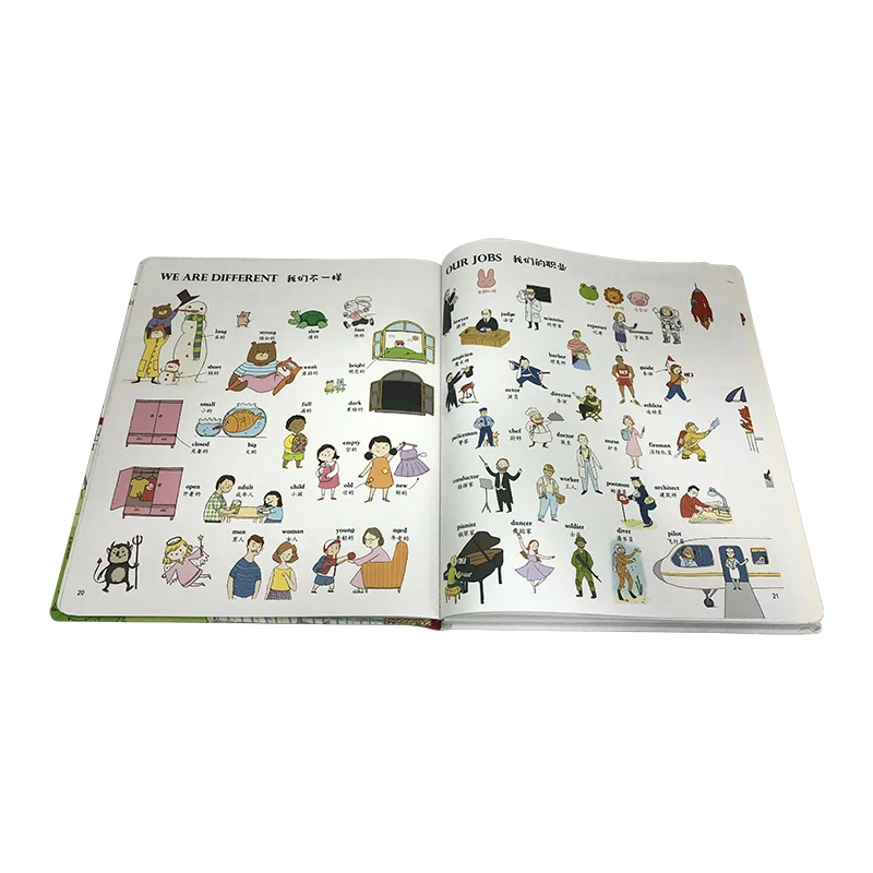 Новейшие настраиваемые двуязычные слова Детский образовательный тематический словарь многофункциональная книга для чтения с пальцами