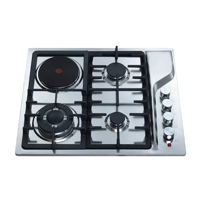 OEM GS-101Tempered стекло очень хорошая газовая плита с синим пламенем 4 латунными газовыми плитами