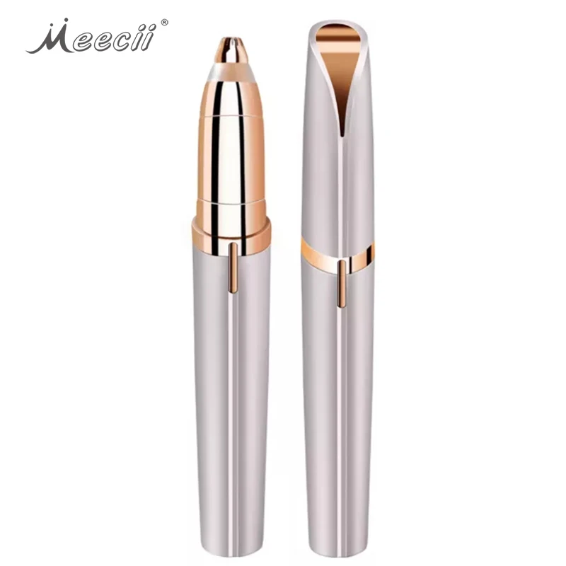 Portable Electric Eyebrow Hair Epilator Mini Lipstick Nose Eyebrow Trimmer