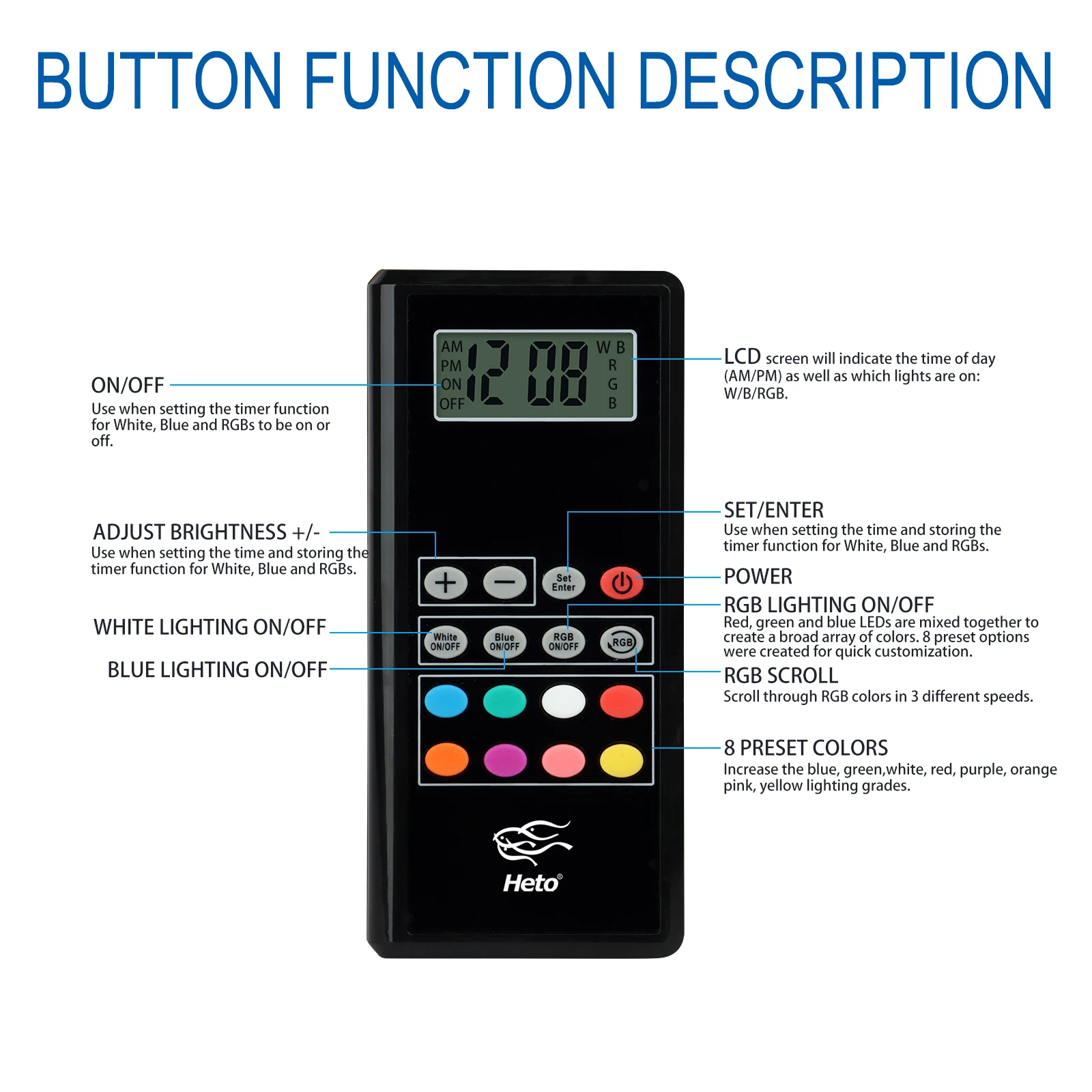 High Quality Aquarium LED Lighting Fish Tank accessories Aquarium Full Spectrum Lights With Remote controller