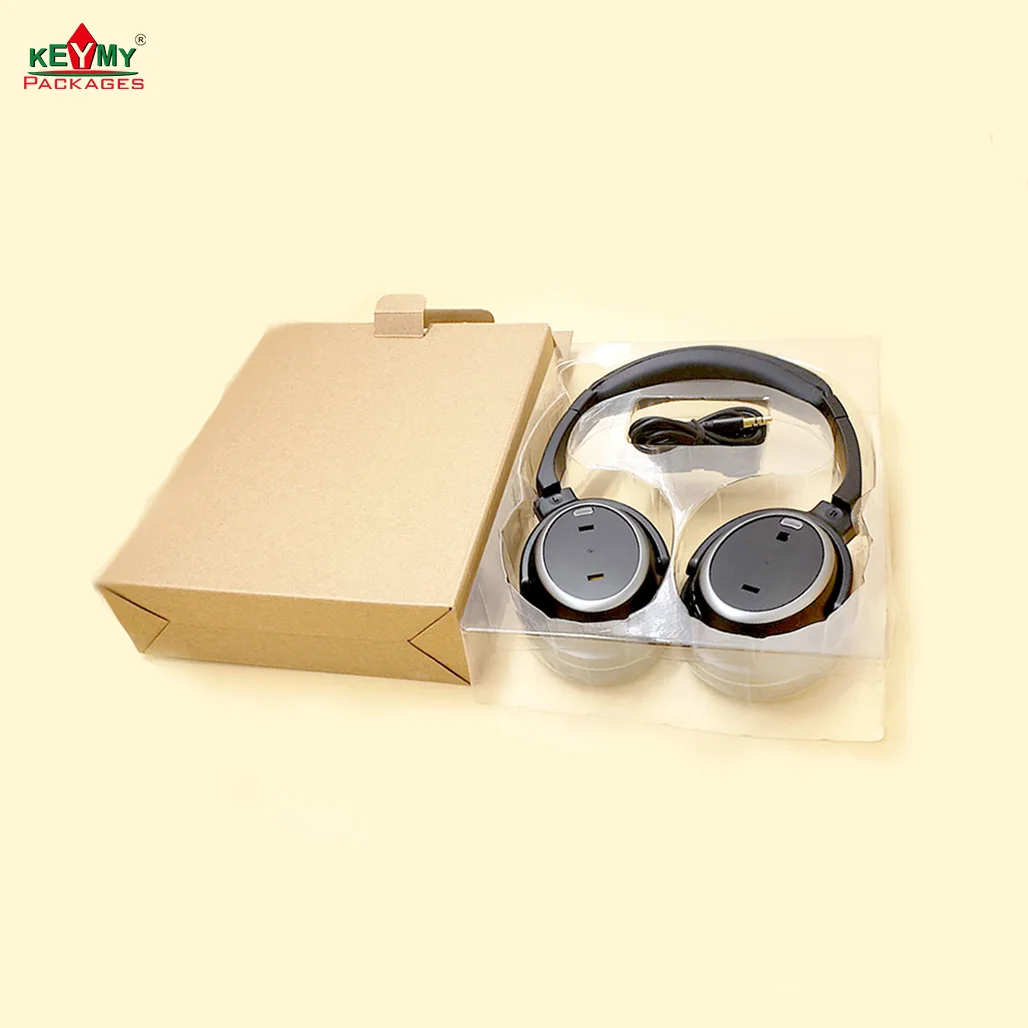Hot sale customized white blister tray tray with paper box for headset in Shenzhen