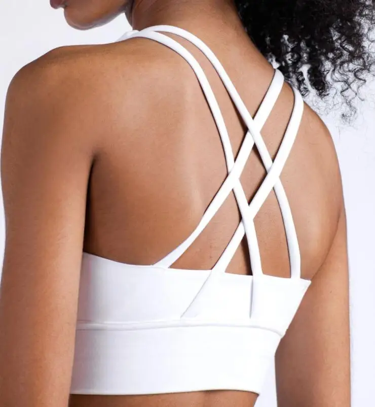 STOCK 29Colors Cross Back Sports bra Strap Top Crossing Beauty Back Breathable Yoga Fitness Sports Bra