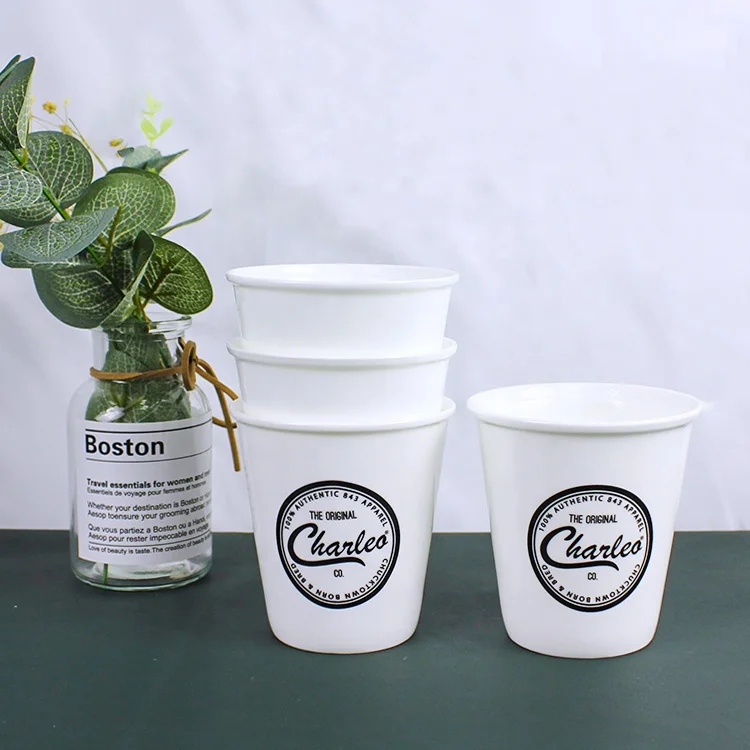 korean porcelain fine bone china retro white ceramic coffee cup without handle