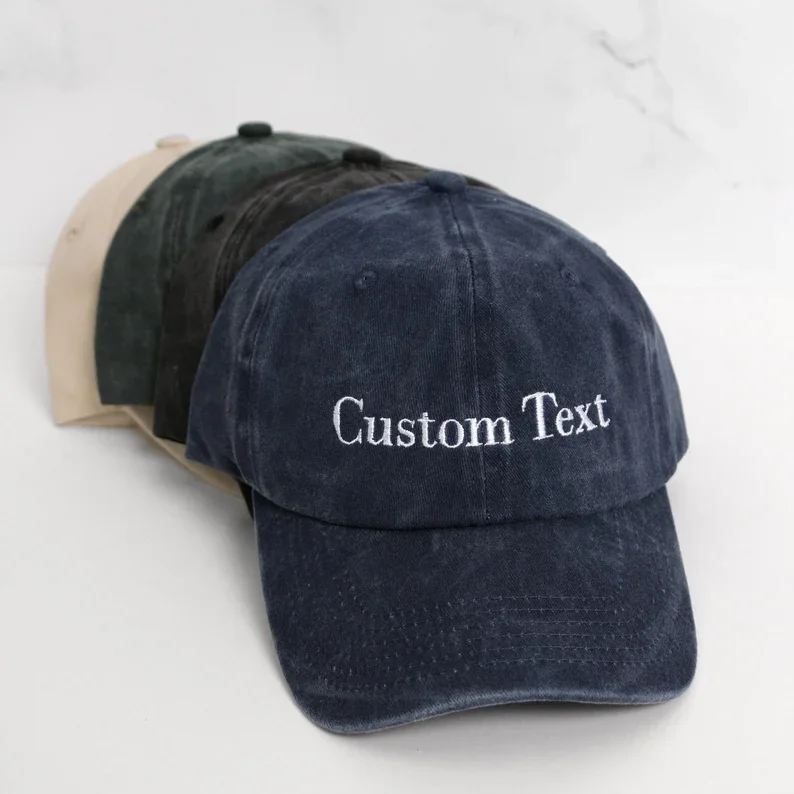 High Quality Adjustable Dad Hat For Man And Woman Embroidery Letter Logo 6 Panels Vintage Baseball Dad Cap