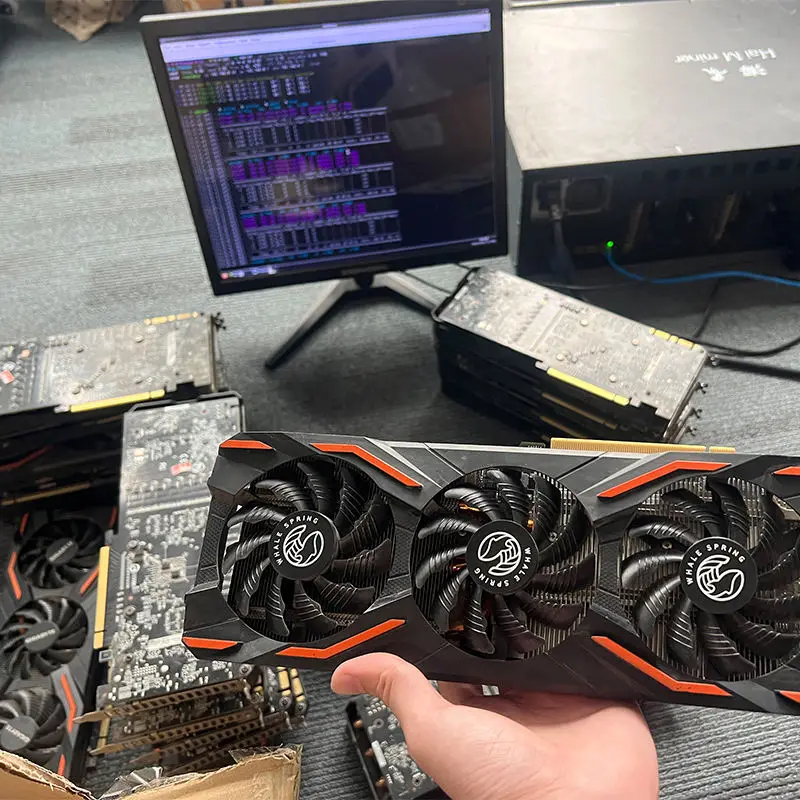 Gi-gabyte 3X видеокарта P104-100 8 ГБ 256 бит для настольных установок Gpu карта P104100 б/у