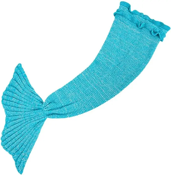 Mermaid Tail Blanket Kids Blanket Crochet Mermaid Sofa Sleeping Blanket Mermaid Gift for Kids Girls