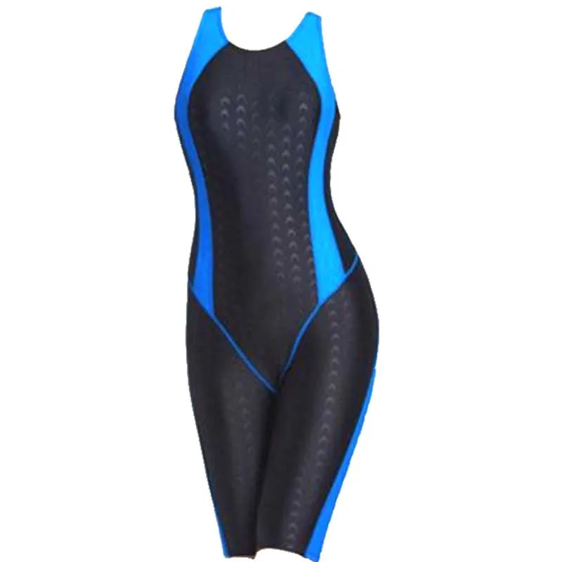 200pcs High stretch knee length one piece racing training swimsuit competition bathing suit Sports Athletic swimwear