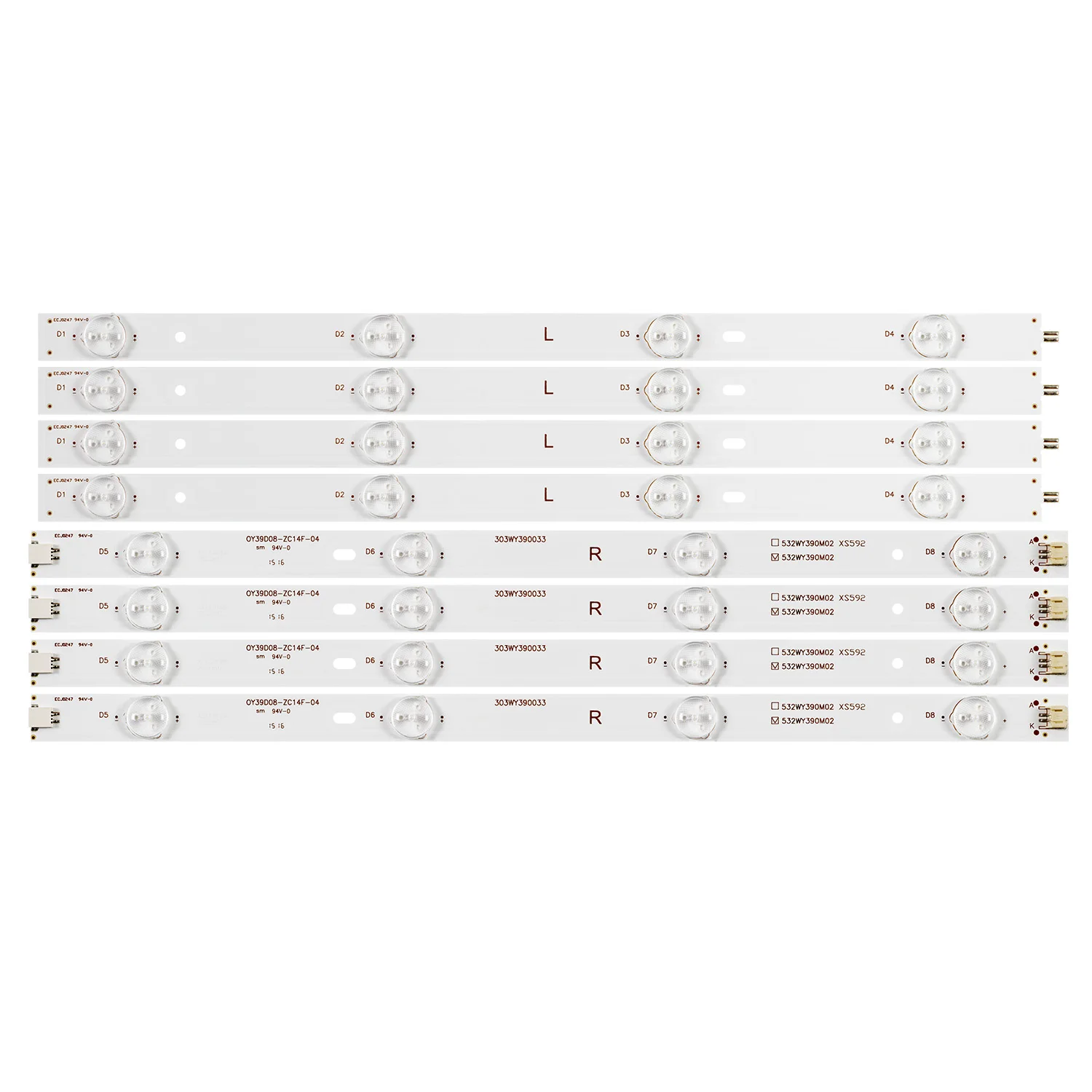 XS-592 Factory wholesale LCD TV backlight strip OY39D08-ZC14F-04 OY39D08-ZC21F-04 For 40LEM-1017/T2C LED-39B700S LED Strips