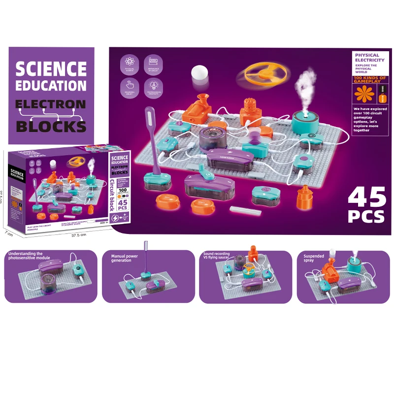 2024 Kids Educational Physics Diy Snapping Electronic Circuit Toy Children Stem Science Exploration Experiment Kits Toys