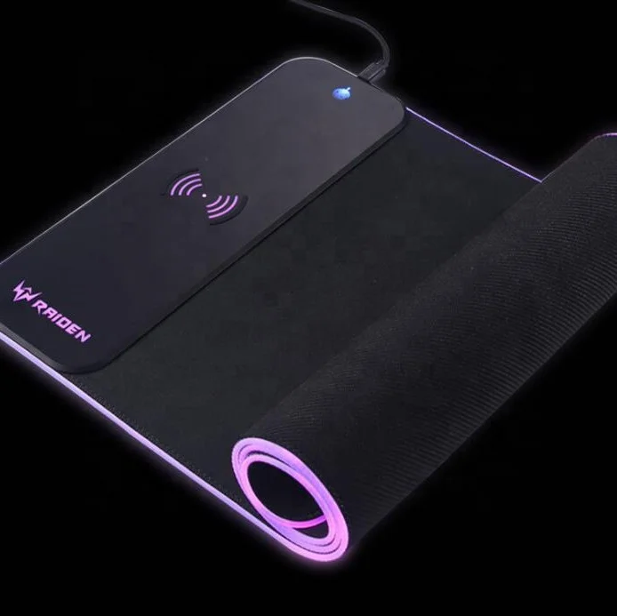 
 RGB компьютерный коврик для мыши с подсветкой и USB-зарядкой, большой коврик для мыши с логотипом, Настольный коврик, rgb Беспроводной коврик для мыши  