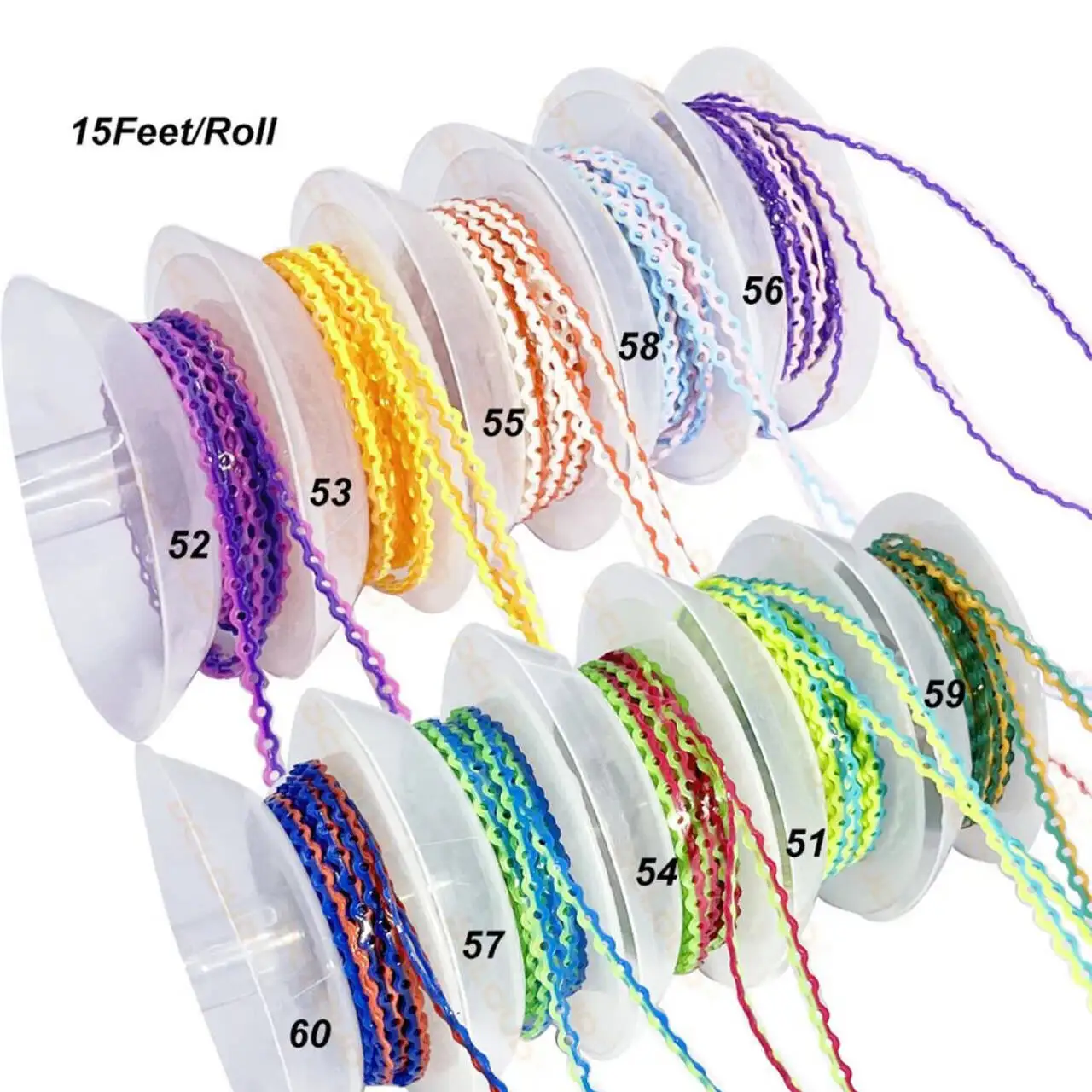 2024 New Two Colors Orthodontic Dental Elastic Ligature Tie Bicolor Orthodontic Ultra Power chain