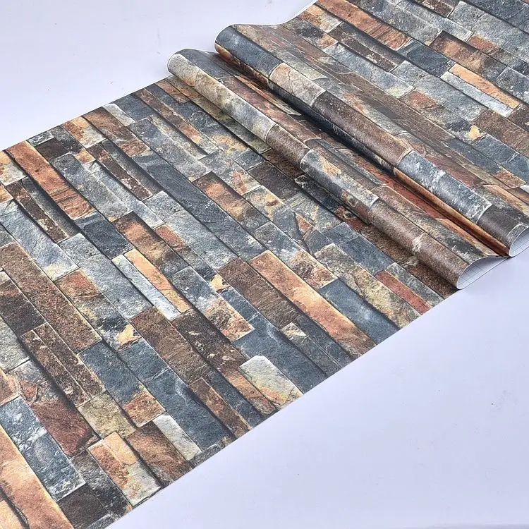 Modern Papier Peint Decoration Interieure 3D Wallpapers Self Adhesive Bricks Pattern Wallpaper Rolls
