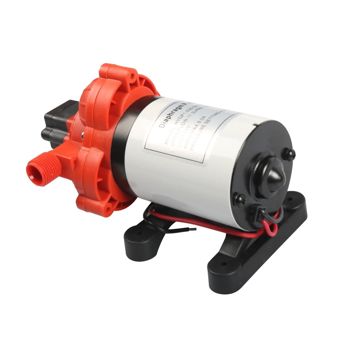 12V & 24V DC Fresh Water Pump with 3 Connectors Diaphragm Pump Self Priming Sprayer Pump with Pressure Switch
