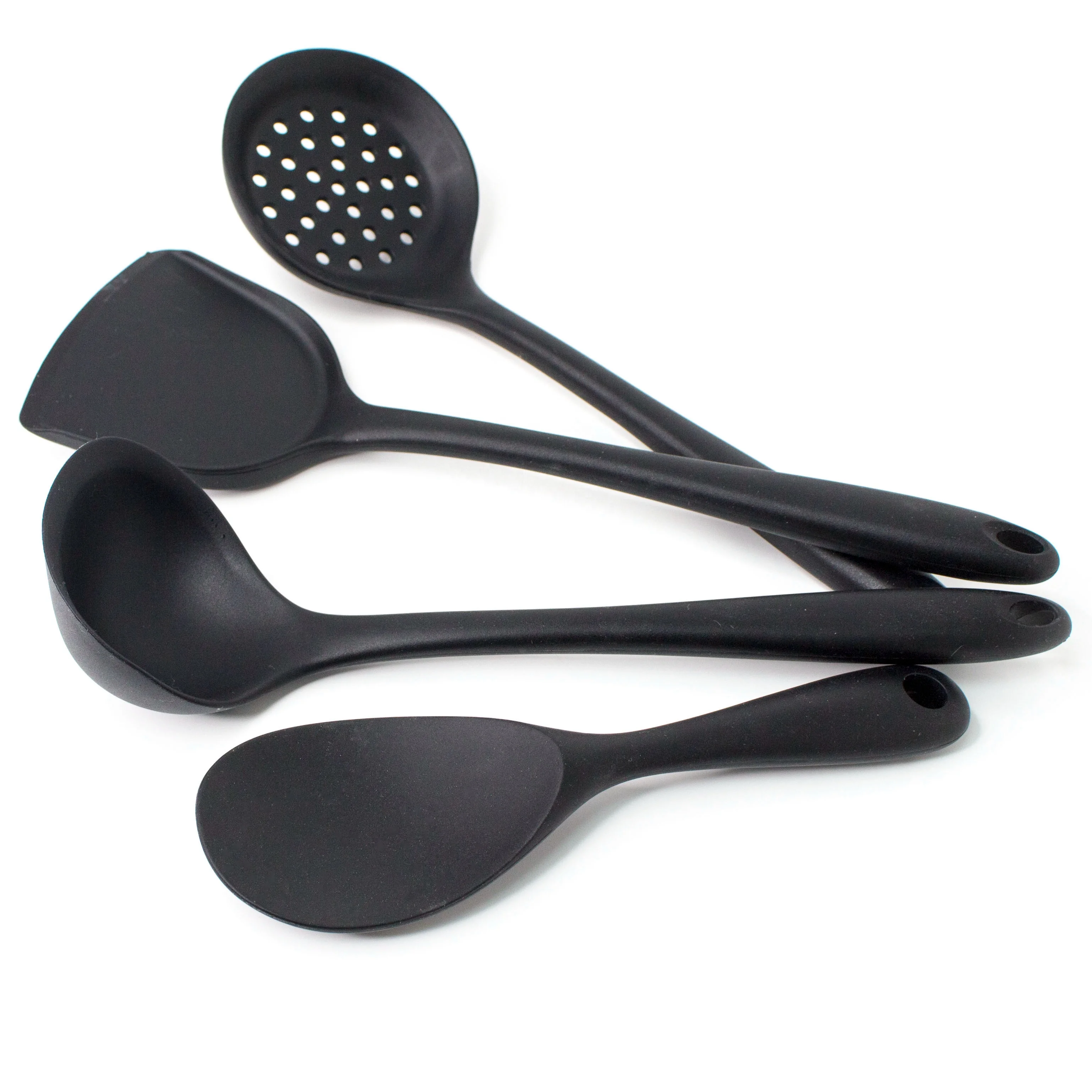 Cookware Set 4 Pieces Silicone Utensils Base Set Skimmer/Ladle/Turner/Rice Spoon Cooking Utensils Kitchen Utensils