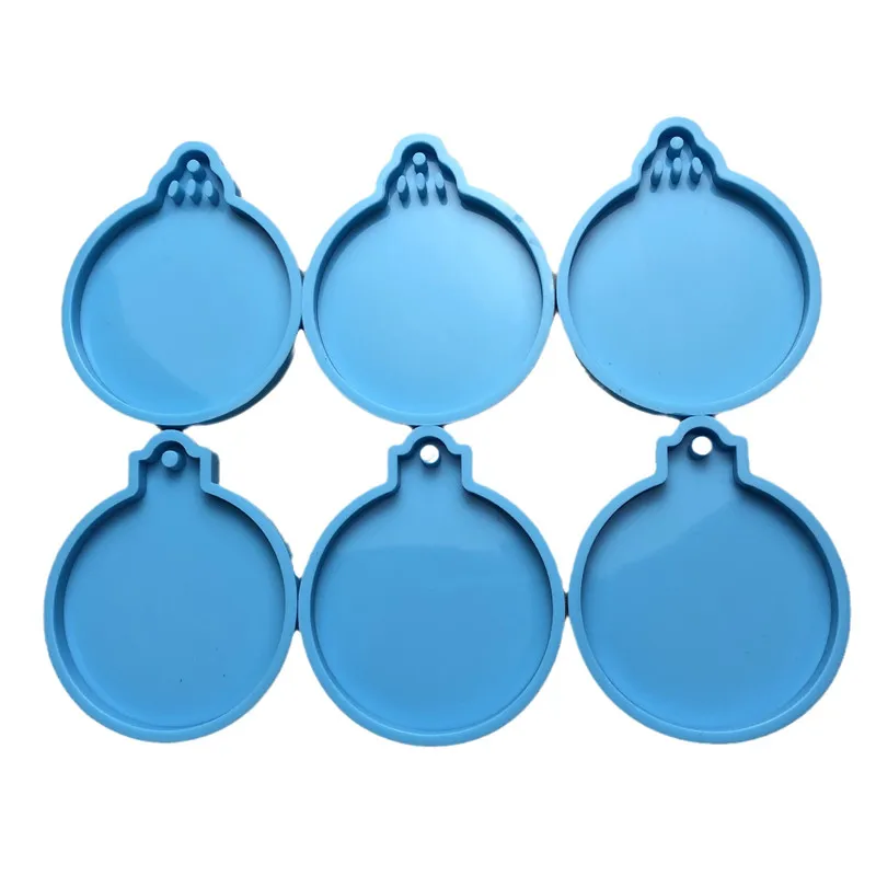 Blank Christmas Tree Pendant Christmas molds for resin keychains Silicone Mold For Chorismas Party