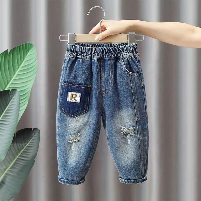 5-15 Year Child Clothing Fashion Baggy Denim Kids Boy Pants Trsousers Kids Boy Jean For Boys Children