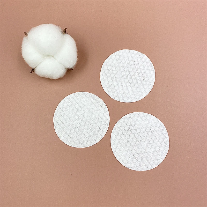 YE29 OEM Factory supply exfoliator embossed dots non woven round cotton pad for nail