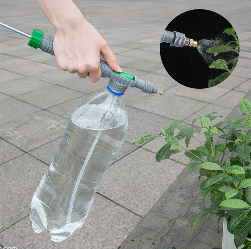 Manual High Pressure Air Pump Sprayer Adjustable Drink Bottle Spray Head Nozzle Garden Watering Tool Sprayer Agriculture Tools