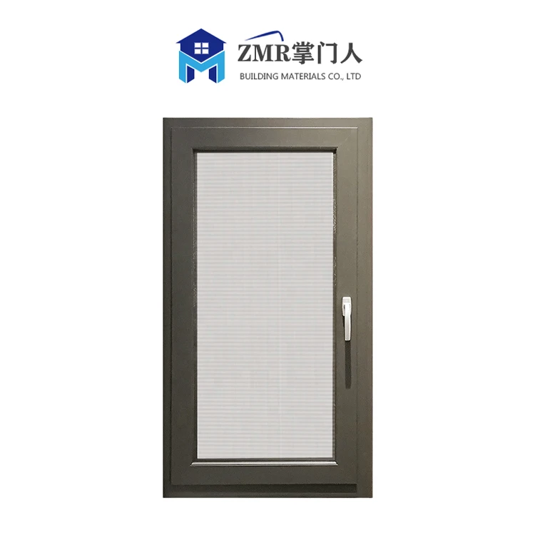 ZMR aluminum NFRC hurricane impact windows soundproof glass hinged windows energy efficient casement window