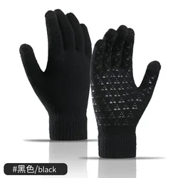 ODM Custom Windproof Thick Warm Knitted Soft Gloves Anti Slip Touch Screen Winter Gloves