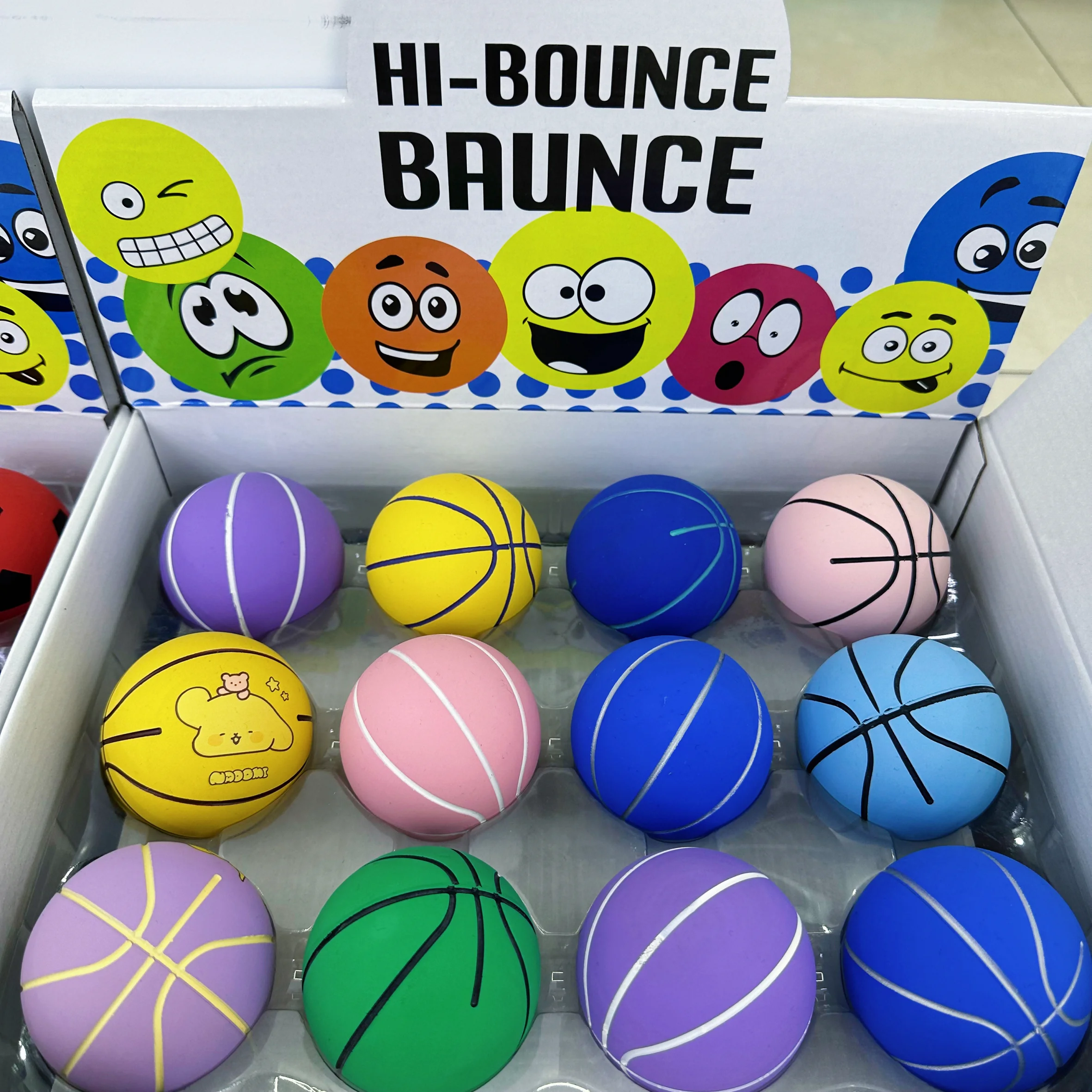 2023 Hot Aale Hollow Rubber Bounce Balls 60 mm Bounce Squash Ball, Mini Basketball, Football, Beach Ball Of Customs Promotional