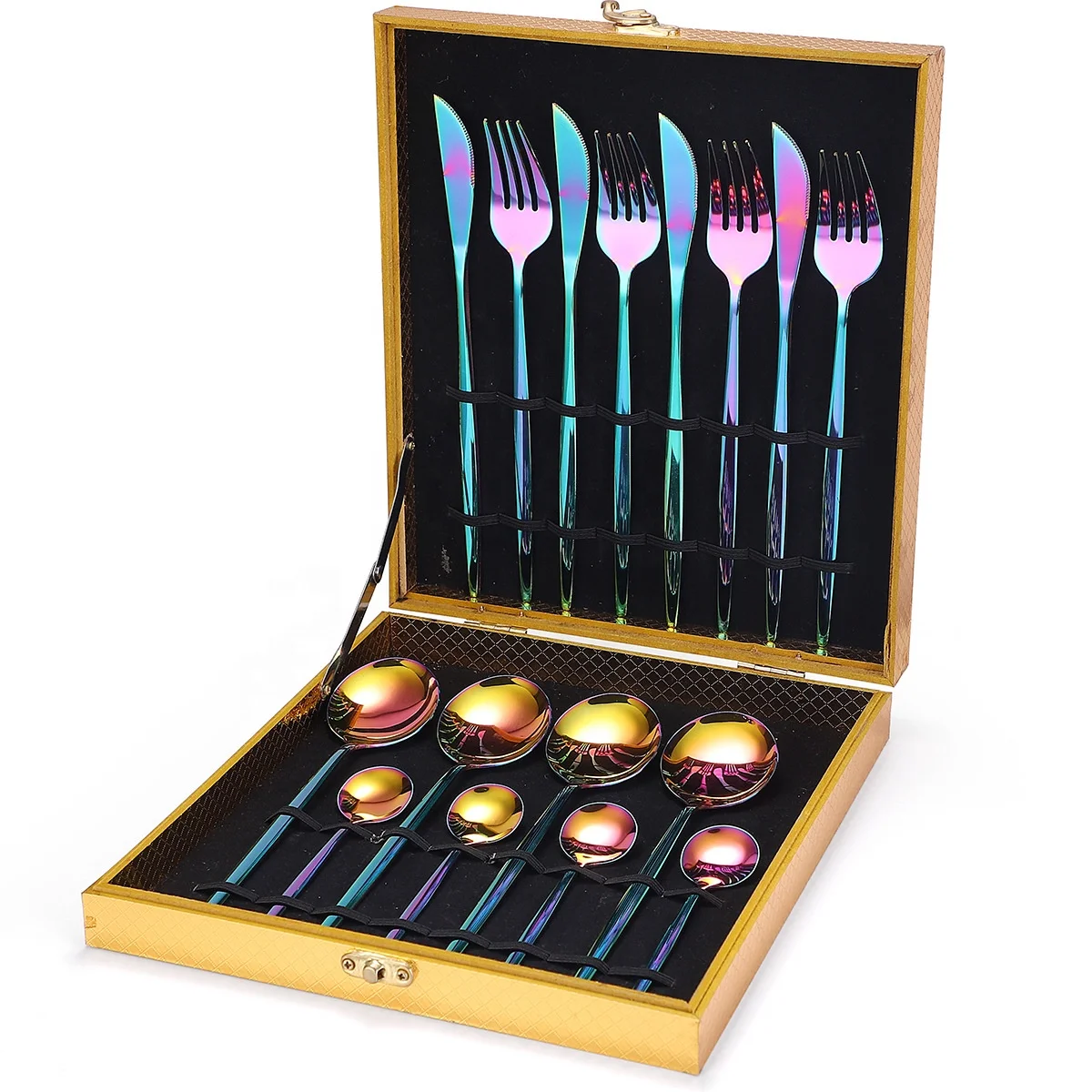 
High Quality Cutlery Manufacturer Silverware Flatware Stainless Steel Spoon and Fork Set Wholesale Bulk 