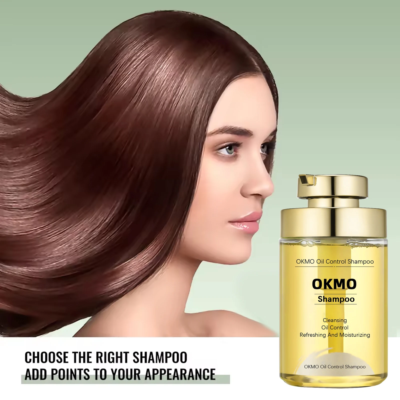 OKMO Hair Shampoo Anti-off Damage Repaired Shampoo Anti-loss Smoothing & Straightening Fluffy oil control Hair shampoo