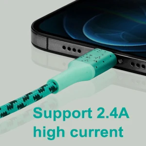 For iPhone Type C-L Cable Charger 3ft 6ft 10ft Nylon Braided 2.4A For iPhone Charging Cable Original Data Charger Cable