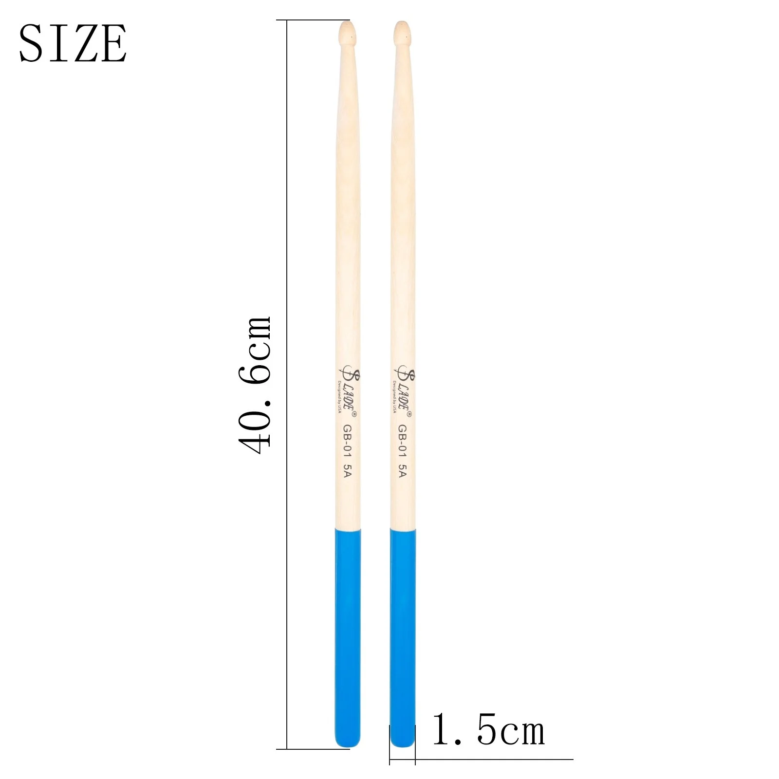 SLADE 3 Pairs 5A Drum Sticks Maple Wood Drumsticks Triangular Tip Non-Slip Rubber Handle Musical Instrument Drum Set Accessories