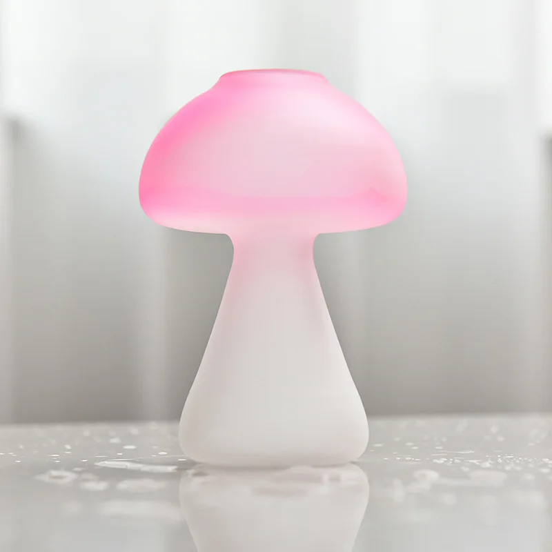 Creative Mushroom bud flower glass vase Colored clear Glass Vase Home Decoration Aromatherapy Bottle