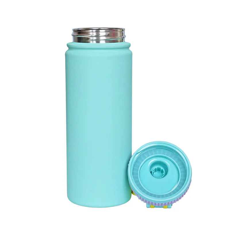 Topnovo Custom 24oz 32oz Round Mouth Stainless Steel Thermos Flask Vacuum Insulation Water Bottle with Phone Holder Magnet