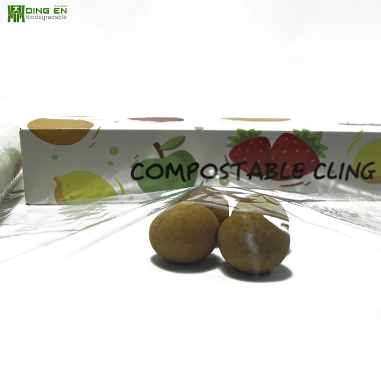 Biodegradable material with transparent PLA wrap for food preservation Household Products PLA Biodegradable packaging film