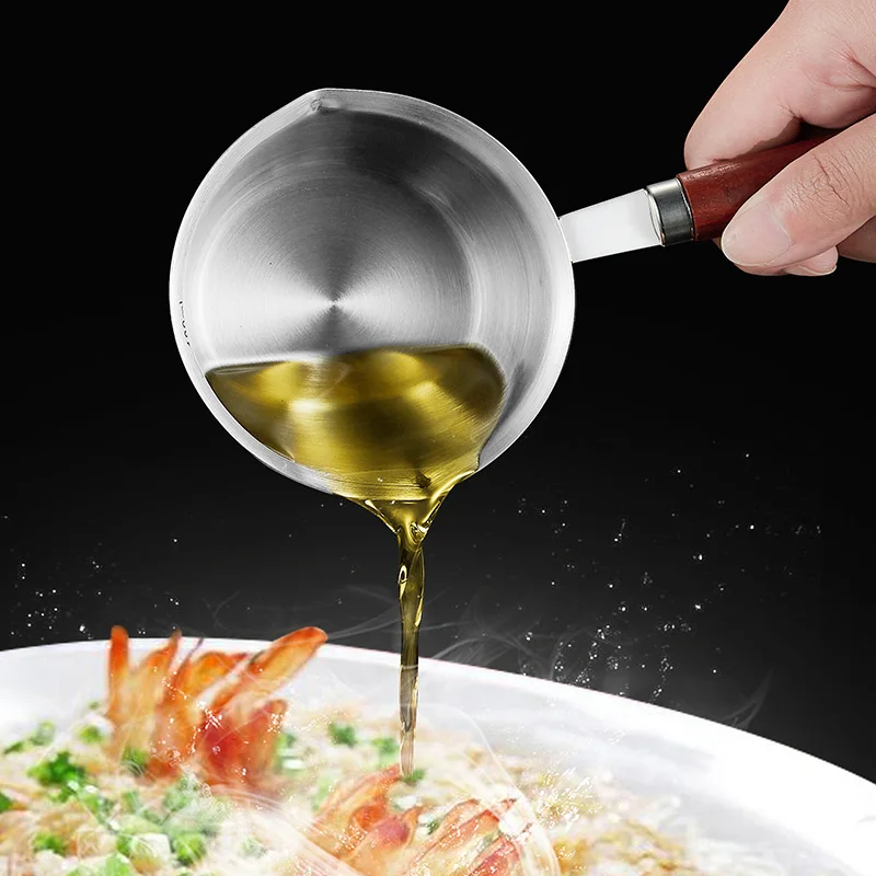 Stainless Steel Pot Beautiful Wooden Handle Designed Versatile Cooking Techniques Suitable Various Recipes