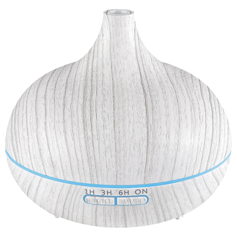 Home appliances 500ml large capacity remote wood grain aromatherapy machine seven color night light Air essential oil diffuser