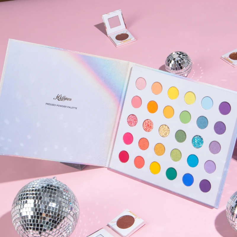 
 Богатые пигментированные тени для век, красота, глазурованная цветная доска, веганская косметика, палитра теней для век для макияжа с фирменной упаковкой  