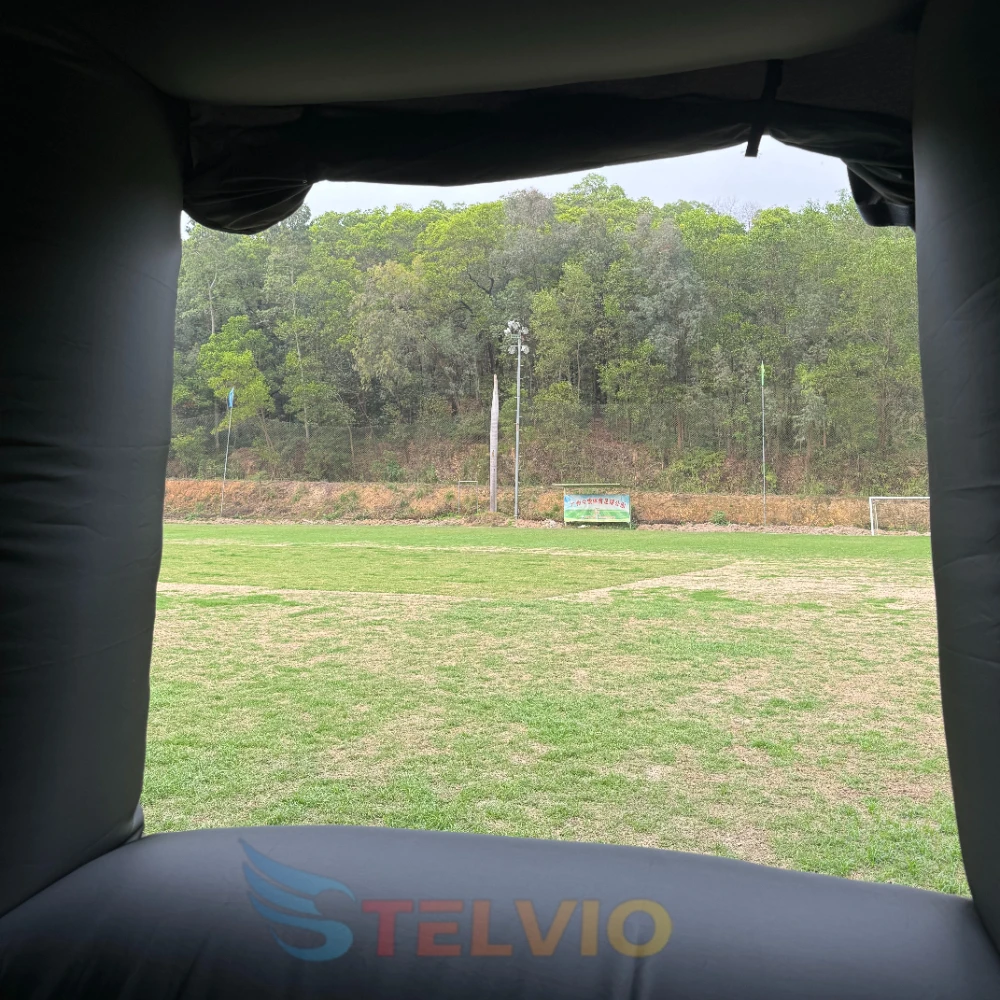 Black Portable Led Disco Lighting Nightclub Party Tent Inflatable Cube Party Tent Inflatable Nightclub Tent With Blower